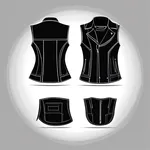 black sleeveless leather vest image